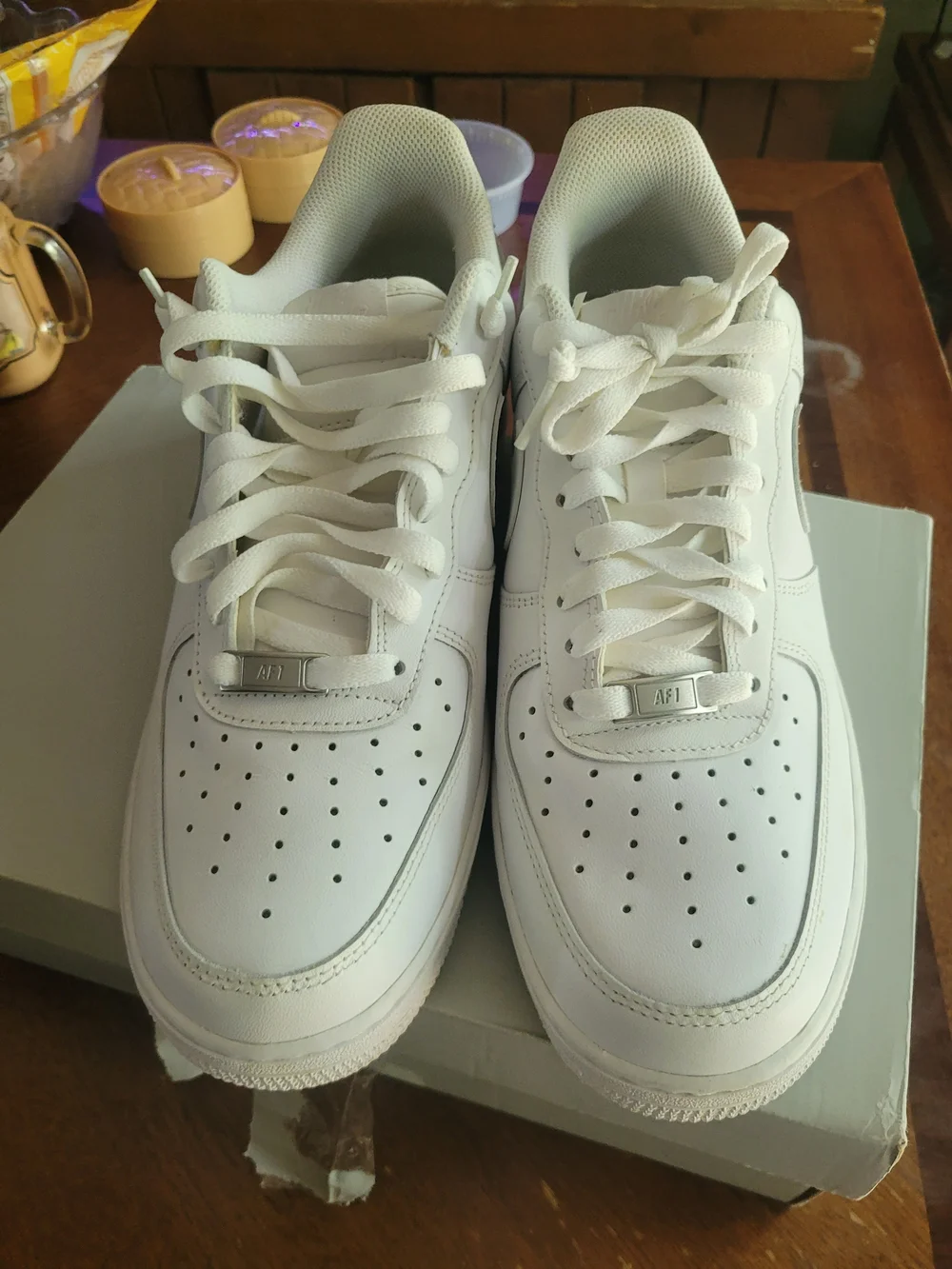 Nike White Men’s Air Force 1 Low Athletic Shoes Size 10